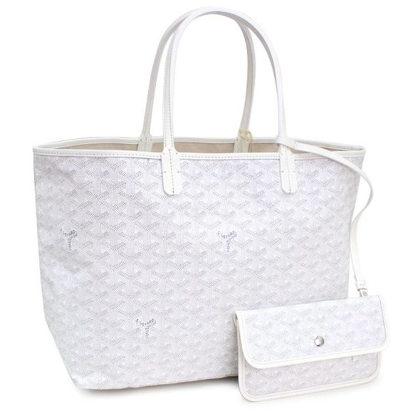 goyard white tote bag